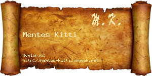 Mentes Kitti névjegykártya